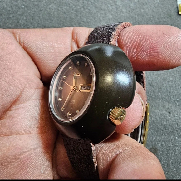 Vintage Citizen 6600 RARE 28800 Automatic Watch 21 Jewels Day Date Working - Picture 4 of 10